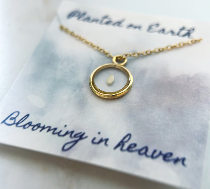 Sesame seed necklace | 5 weeks miscarriage necklace