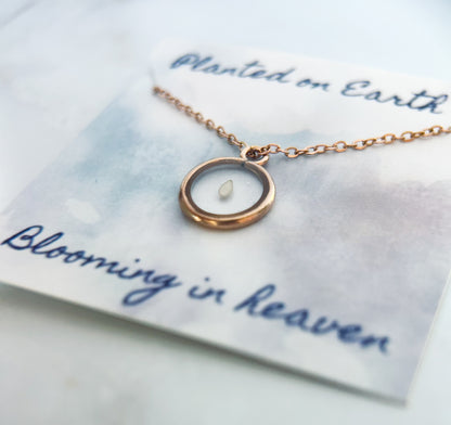 Sesame seed necklace | 5 weeks miscarriage necklace