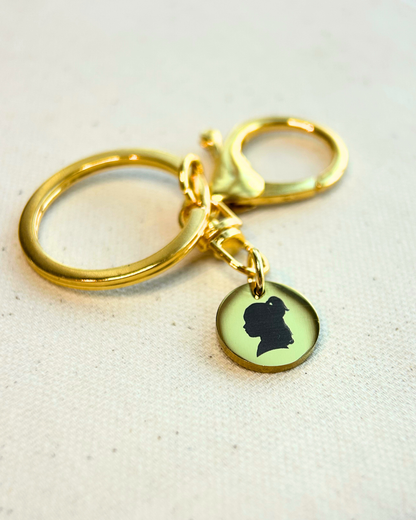 Engraved Silhouette Keychain – Personalized Child Keepsake