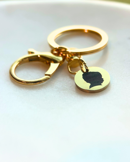 Engraved Silhouette Keychain – Personalized Child Keepsake