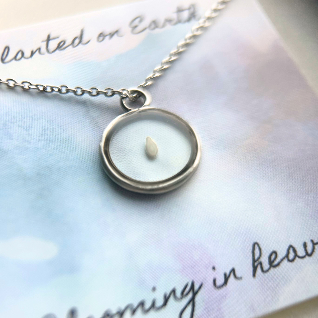 Sesame seed necklace | 5 weeks miscarriage necklace
