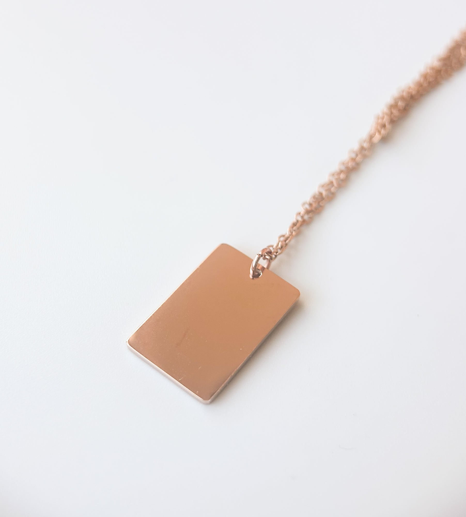 Actual Handprint Necklace | Rose Gold Plate