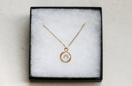 rainbow necklace, infertility gift, miscarriage gift, hope after miscarriage, rainbow baby, rainbow baby necklace, infertility necklace